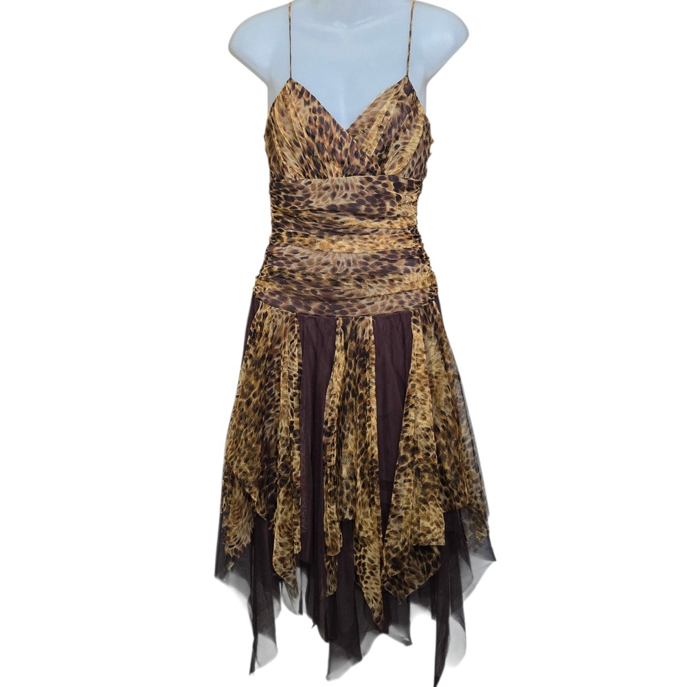 Windsor Womens Forest Fairy Dress Size 4 Goblincore Ethereal Feminine‎ Mesh